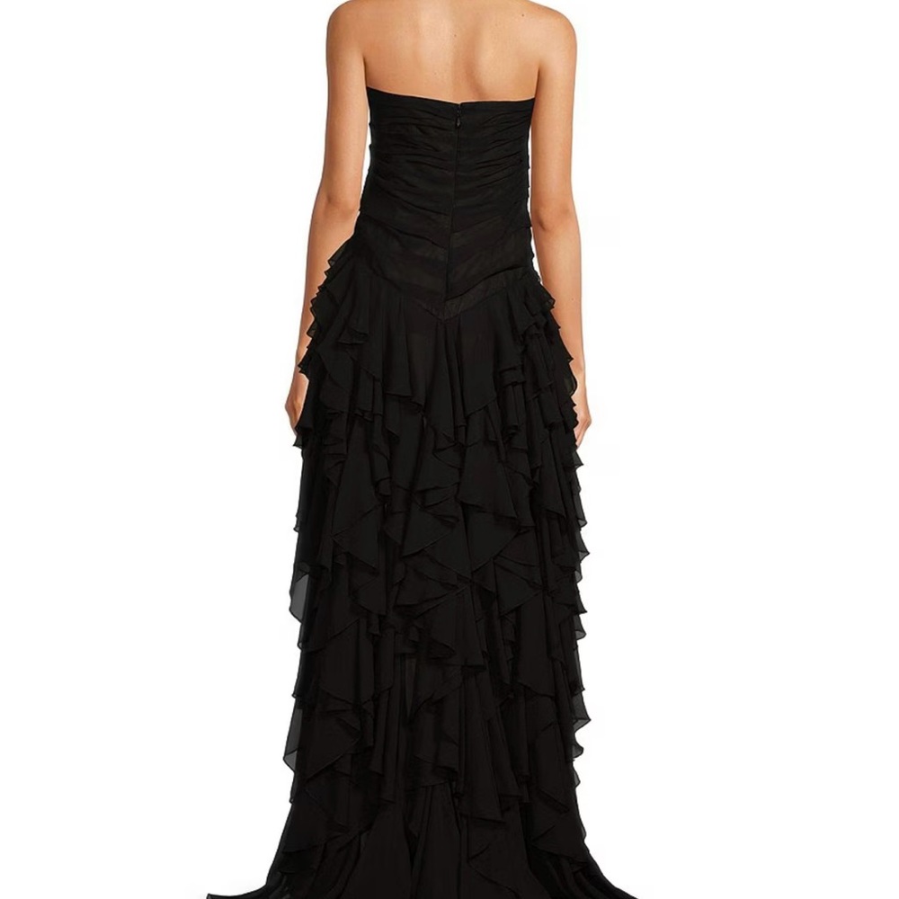 Marchesa Black Strapless Gown NWOT - Picture 3 of 5
